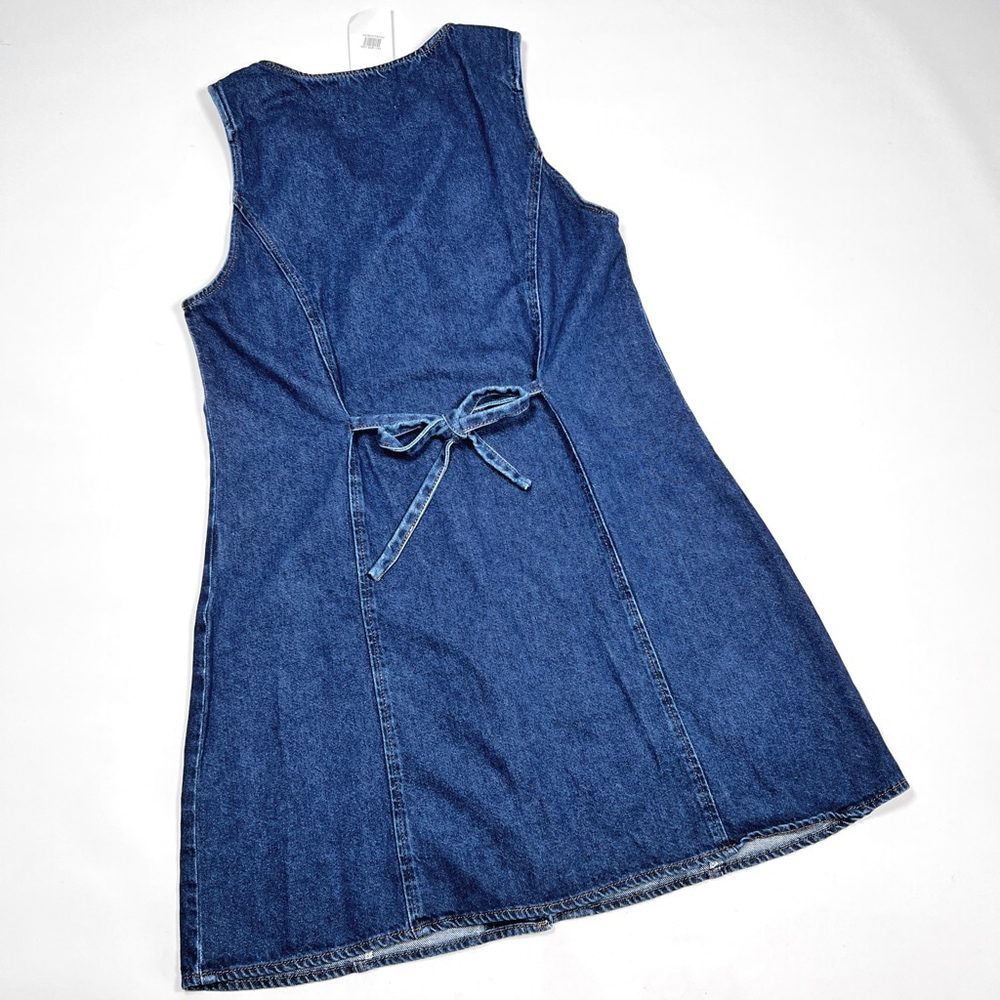 NWT Reformation Dress Blue Denim Sleeveless Mini Dress Size 10 - Picture 6 of 7